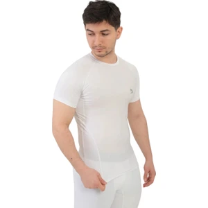 Domin Spor Beyaz Kısa Kollu Compression Body T-Shirt Fitness Body Gym Body Tshirt