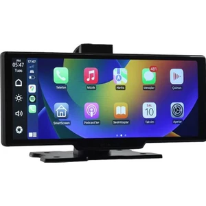 Ottocast 10" Taşınabilir Apple Carplay & Android Auto, Ön & Arka Kameralı Araç Multimedya