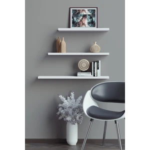 40 cm 50 cm 60 cm 3lü Mat Beyaz Mdf Uçan Duvar Rafı Gizli Bağlantı Kitaplık