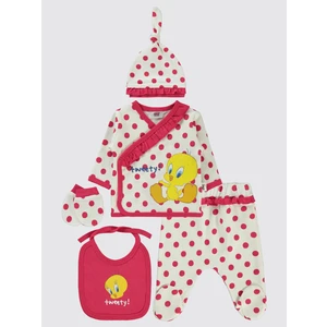 Kız Bebek Zıbın Takımları Ekru