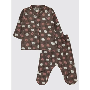 Civil Baby Kız Bebek Pijama Takımı 1-6 Ay Kahverengi