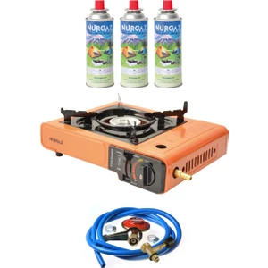 Ng 501 Çantalı Tekli Portatif Ocak + 3 Adet Kartuş +Hortum Dedantör Musluk Set