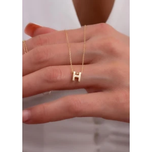 Bayar Gold 14 Ayar Altın H Harf Kolye