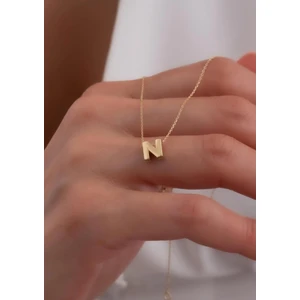 Bayar Gold 14 Ayar Altın N Harf Kolye