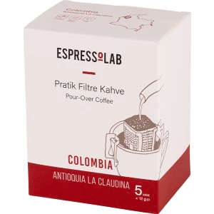 Colombia Antioquia La Claudina Pratik Filtre Kahve 5'li Paket | Hızlı Ve Kolay Demleme