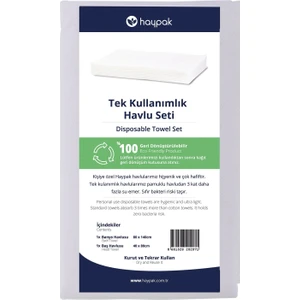 Tek Kullanımlık L 2'li Havlu Seti - 12 Adet