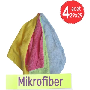 Oto Cam Yıkama Kurulama Temizleme Mikrofiber Bez 4 Adet