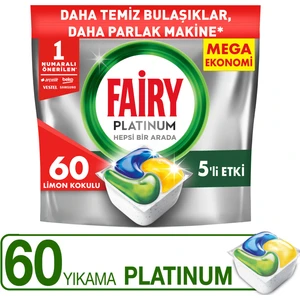 Platinum Bulaşık Makinesi Deterjanı Tableti / Kapsülü Limon Kokulu 60 Yıkama
