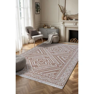 Saraz Halı Bohem Touch Serisi Çift Taraflı Dokuma Pamuklu Kilim 1701 Bej