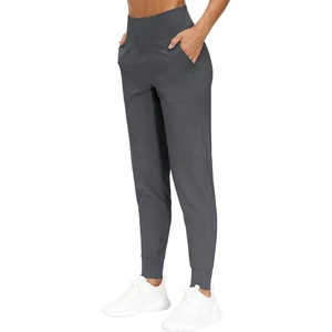 Ghassy Co. Kadın Yüksek Bel Yoga Koşu Egzersiz Joggers Hafif Eşofman Altı