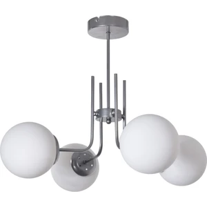 Vien Modern Tasarım Salon Yemek Odası Mutfak Gri Renk Camlı Sarkıt 4 Lü Avize