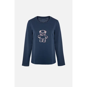 Kadın Çiçek Desenli Uzun Kollu Pijama Takımı