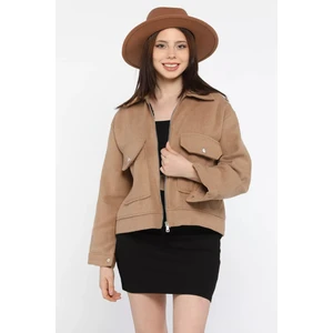Fermuarlı Kadın Kaşe Ceket