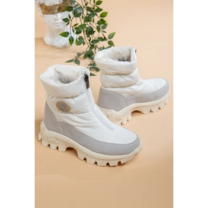 Çocuk Ortopedik Su Geçirmez Fermuarlı Paraşüt Kar Botu