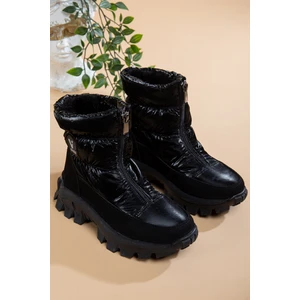 Çocuk Ortopedik Su Geçirmez Fermuarlı Paraşüt Kar Botu