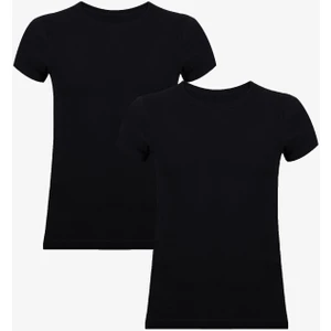 Erkek 2'li Basic Likralı T-Shirt