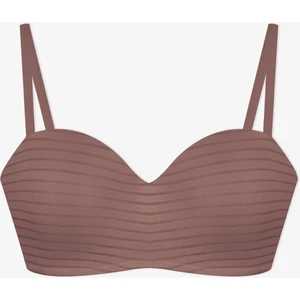 Kadın Dolgusuz Transparan Çizgili Toparlayıcı Straplez Sütyen