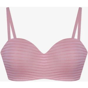 Kadın Dolgusuz Transparan Çizgili Toparlayıcı Straplez Sütyen