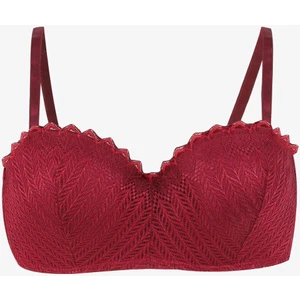 Kadın Dolgusuz Dantelli Straplez Sütyen