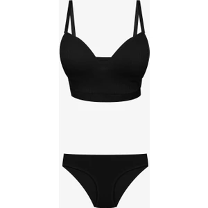 Kadın Fitilli Yarım Dolgulu Sütyen Takım