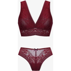 Kadın Kalın Askılı Dantelli Büstiyer Takım