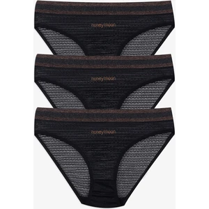 Kadın 3'lü Dantelli - Baskılı Külot