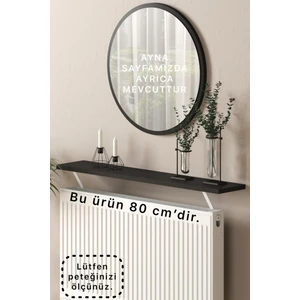 Talas Tozu Siyah Petek Üstü Tak Çıkar Raf (Duvar Montajsız) 80 cm