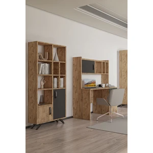 Kyoto Kitaplık Safir Meşe/antrasit