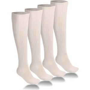 Ciho Socks 4 Çift Diz Altı Kışlık Kadın Yünlü Uyku Çorabı Soft Touch