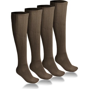 Ciho Socks 4 Çift Diz Altı Kışlık Kadın Yünlü Uyku Çorabı Soft Touch