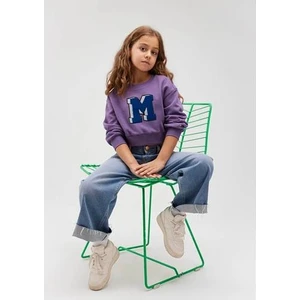 M Logo Baskılı Mor Sweatshirt 7S10079-88135