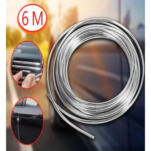 Charlotte Candle 7mm x 10 mt Panjur Krom Kaplama Şeridi Kapı Koruyucu Çizik Önleyici Yapışkanlı Nikelaj Çita