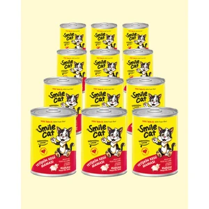 Smile Cat Konserve Yetişkin Kedi 400 gr Kuzulu Mama 12 Adet