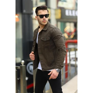 Serseri Jeans Koyu Haki Erkek Kot Ceket