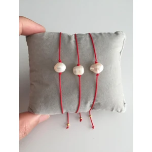 İncili Kırmızı İpli Bileklik  1 'Adet