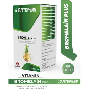 Dr. Phytopharma Bromelain, Kuersetin, Vitamin C, Vitamin D, Vitamin B12, Mate, Çinko, Krom Içeren Takviye 60 Tablet