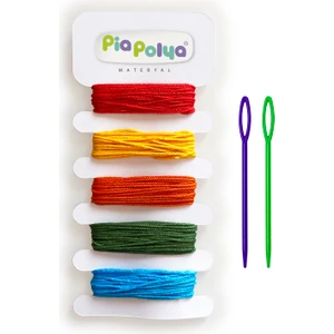 Çocuklar Için 2 Adet Plastik Iğne ve 5 Renk Ipleri | Parmak Gelişimi | Etkinlik | Okul Öncesi