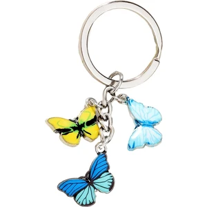 Then Tech Tatlı Rengarenk 3'lü Kelebekli Anahtarlık 2 Adet Anahtarlık Zarif Tasarım