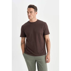 %100 Pamuk New Regular Fit Bisiklet Yaka Basic Düz Kısa Kollu Tişört V7699AZ25SP