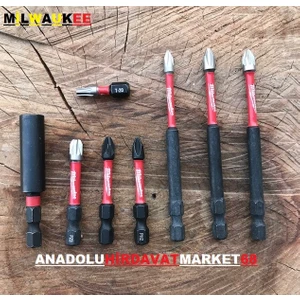 Yıldız Bits Uç Uzatma Seti Yıldız Sıkma Uç Cobalt Set 8pcs