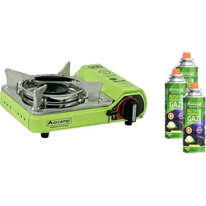 Tekli Mini Portatif Ocak Yeşil+3 Adet Kartuş KTS-227 ORC-015-E3