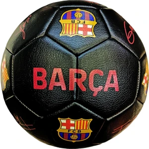 Barça Makine Dikişli Dana Derisi Barcelona Imzalı Futbol Topu
