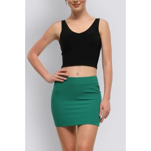 Mu | Slim Fit Mini Etek - Benetton Yeşili