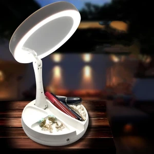 Makyaj Aynası 10X Büyüteçli 21 LED Işıklı Seyahat Makyaj Aynası  Make Up Mırror