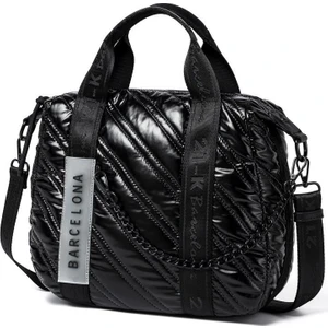 21K Barcelona Parlak Kumaş Elden Tutmalı Kadın Omuz Çantası 3255