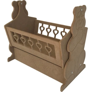 Aşap Oyuncak Bebek Beşik