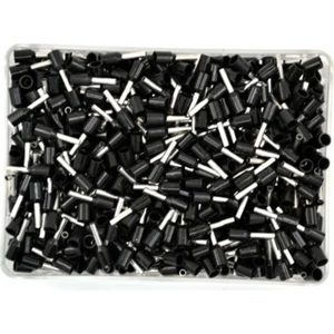 TE1508 ,2x1.5mm/siyah 200-ADET Kablo Yüksük