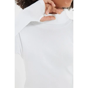 Lonca Tekstil Fitted/vücuda Oturan Balıkçı Yaka Parmak Detaylı Fitilli Esnek Örme Triko Kazak