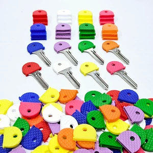 Ünsa Anahtar 24x Anahtar Başlığı mantar Yale Plastik anahtar Başlığı Anahtarlık 8 Farklı Multi Renk