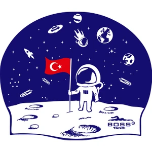 Silikon Bone Astronot Baskılı  Havuz ve Deniz Bonesi
